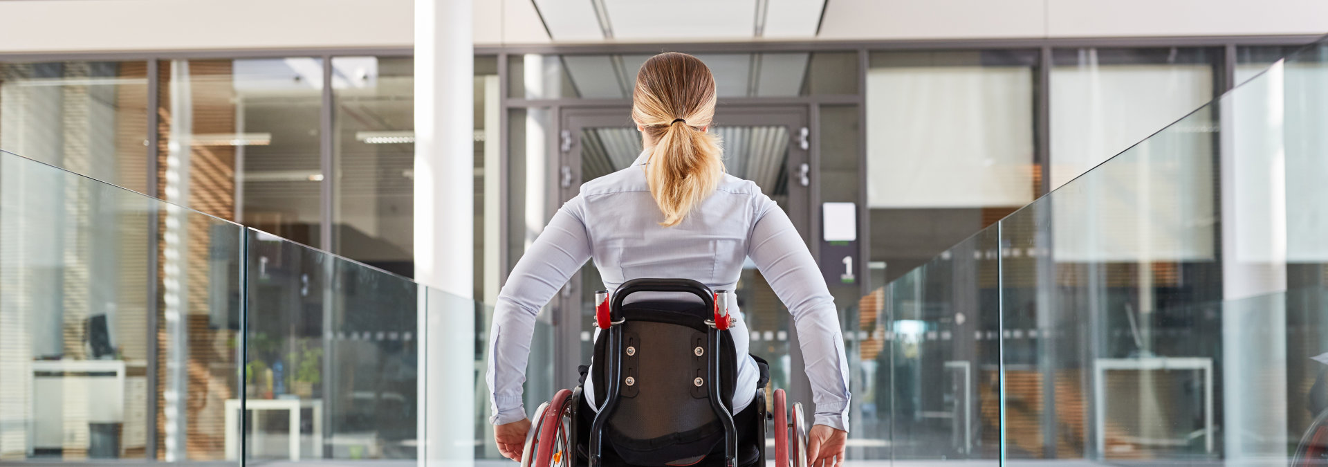 woman and wheelchair